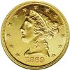 Image 1 : 1869 $5 --Scratched--ANACS. MS60 Detail