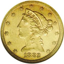 1882-CC $5 AU58 NGC. The ''82-CC is the