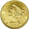 Image 1 : 1894-S $5 MS60 NGC. The mintmark is rep