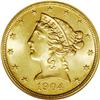Image 1 : 1904 $5 MS65 NGC. The 1904-P five dolla