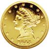 Image 1 : 1845 $5 PR66 Ultra Cameo NGC. The histo