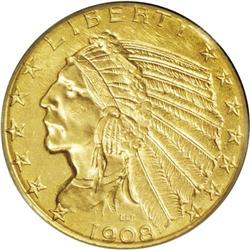 1908 $5 MS63 PCGS. This first year of t