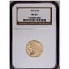 Image 3 : "1909-D $5 MS63 NGC. A frosty, highly lu"