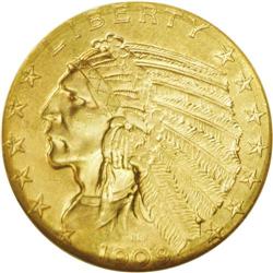 1909-D $5 MS63 NGC. With a mintage of m
