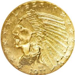 1911-S $5 MS65 NGC. Although produced i