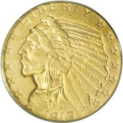 1912-S $5 MS62 PCGS. Gold specialist Da
