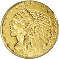 1914-S $5 MS62 PCGS. Gold specialist Da