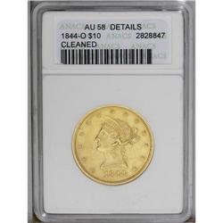 1844-O $10 --Cleaned--ANACS. AU58 Detai