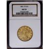 Image 1 : 1851-O $10 AU53 NGC. A greenish-gold pi