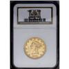 Image 1 : 1881-CC $10 AU58 NGC. A band of bright 