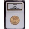 Image 1 : 1899 $10 MS64 NGC. This khaki-gold Libe