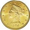Image 1 : 1904 $10 MS64 PCGS. A dazzling lemon-go