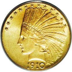 1910-D $10 MS64 PCGS. An attractive exa