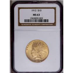 1912 $10 MS63 NGC. The matte-like surfa