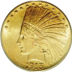 1913-S $10 MS62 PCGS.From The Alexander