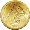 Image 1 : 1853 $20 MS60 NGC. Well struck with app