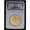 Image 1 : 1865-S $20 AU55 NGC. The 186 in the dat