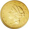 Image 1 : 1866-S $20 No Motto XF45 NGC. An evenly