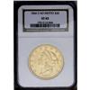 Image 3 : 1866-S $20 No Motto XF45 NGC. An evenly