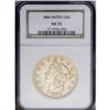 Image 1 : 1866 $20 AU55 NGC. This bold example ha