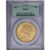 Image 1 : 1877 $20 MS61 PCGS. The flashy peach-go