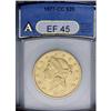 Image 1 : 1877-CC $20 XF45 ANACS. This moderately