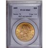 Image 1 : 1895 $20 MS63 PCGS. Deep peach centers 