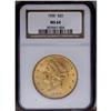 Image 1 : 1900 $20 MS64 NGC. Vivid orange and gre
