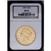 Image 3 : 1907-D $20 MS64 NGC. A near-Gem example