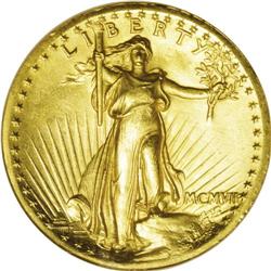 "1907 $20 High Relief, PR64 NGC. 1907[$2"