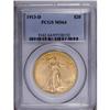 Image 1 : 1913-D $20 MS64 PCGS. Well struck desig