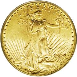 1914 $20 MS64 PCGS. This frosty example