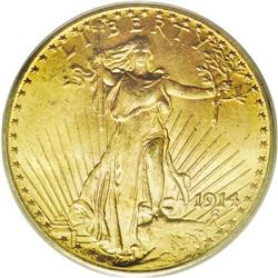 1914 $20 MS64 PCGS. The 1914 has the lo