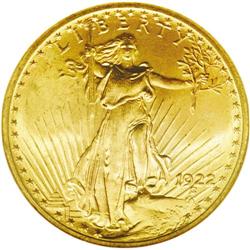 1922 $20 MS66 NGC. A pleasing blanket o