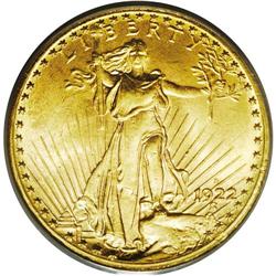 "1922-S $20 MS64 PCGS. At one time, this"