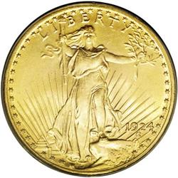 1924 $20 MS66 PCGS. There are a few tin