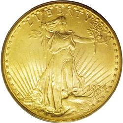 1924-D $20 MS63 PCGS. David Bowers (200