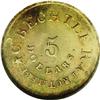 Image 2 : "(1837-42) $5 C.Bechtler Five Dollar, 13"