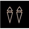 0.90 ctw Diamond Earrings - 14KT Rose Gold