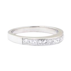 0.60 ctw Straight Line Diamond Ring - Platinum