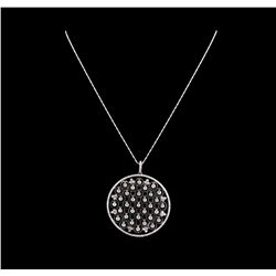 14KT White Gold 1.40 ctw Diamond Pendant With Chain