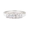 Image 2 : 0.50 ctw Diamond Five-Stone Ring - 14KT White Gold