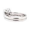 Image 3 : 0.67 ctw Diamond Ring And Attached Band - 14KT White Gold