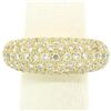 Image 6 : 18k Yellow Gold 4.46 ctw F VS Pave Set Round Brilliant Cut Diamond Dome Band Rin