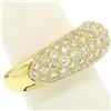 Image 7 : 18k Yellow Gold 4.46 ctw F VS Pave Set Round Brilliant Cut Diamond Dome Band Rin