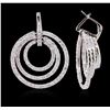 Image 2 : 14KT White Gold 5.43 ctw Diamond Earrings