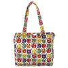 Image 3 : Chanel Ivory Multicolor Floral Print Camellia Tote Bag