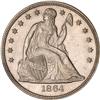 Image 1 : Lot 0052 1864 Liberty Seated $1 PCGS MS65