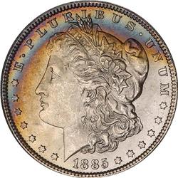 Lot 0208 Lot of Two Toned 1885 Morgan Dollars