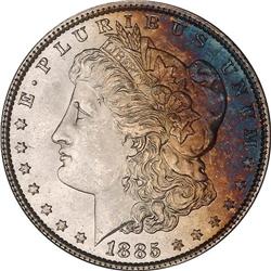 Lot 0210 Lot of Two Toned 1885 Morgan Dollars both NGC